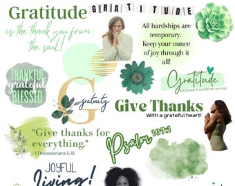Daily Affirmation Stickers, gratitude digital planner faith stickers, digital planner stickers, Goodnotes Planner stickers, Notability