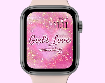 Christian Apple Watch face valentine wallpaper, apple watch face glitter, faith png, smartwatch face, 45 mm apple watch face for women