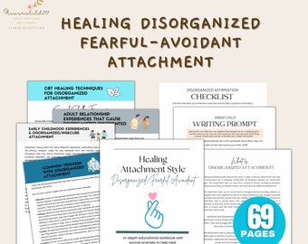 Disorganized attachment style workbook, fearful avoidant attachment style, attachment workbook PDF, Attachment theory couples therapy