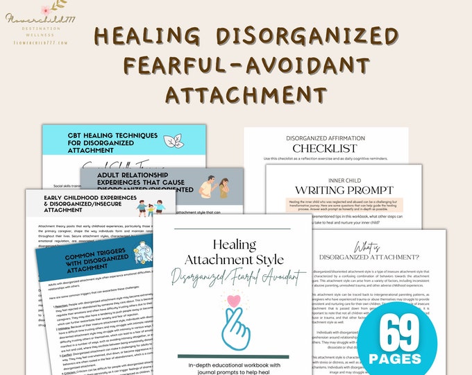 Disorganized attachment style workbook, fearful avoidant attachment style, attachment workbook PDF, Attachment theory couples therapy