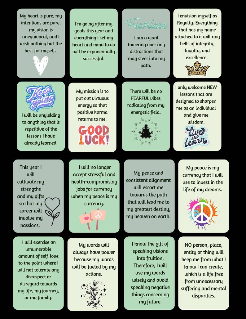 Digital affirmation stickers