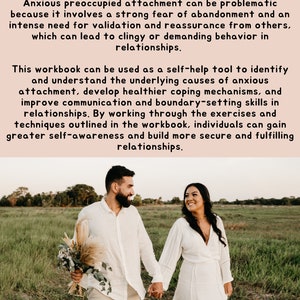 Attachment theory anxious preoccupied workbook, attachment style, couples therapy, attachment therapy healing anxious preoccupied changing attachment style journal prompts therapy tools for counselors & therapists