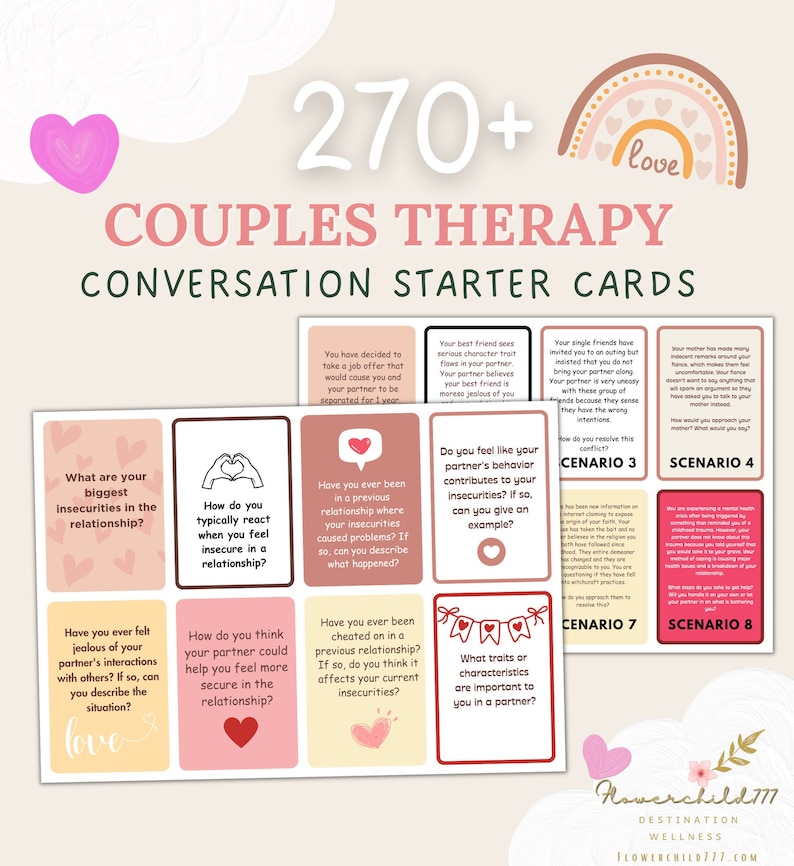 Couples Conversation Cards, Conversation Cards Date Night Cards Game ...