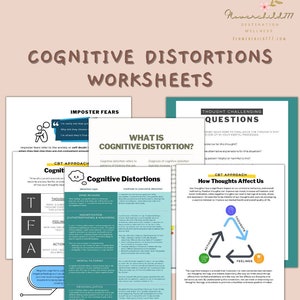 Werkbladen cognitieve vervormingen die het denken uitdagen, cognitieve vervormingen CGT pdf nutteloze denkstijlen pdf werkblad geestelijke gezondheid
