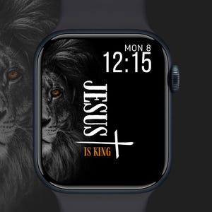 Sfondo del volto di Christian Apple Watch, quadrante dell'orologio digitale, png di fede, quadrante dello smartwatch, quadrante dell'orologio Apple da 45 mm per le donne