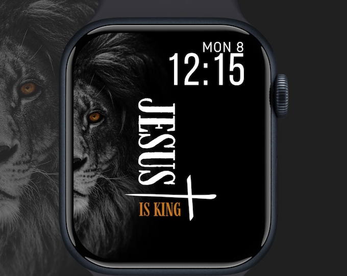 Christian Apple Watch face wallpaper, digital watch face, faith png, smartwatch face, 45 mm apple watch face for women