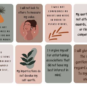 Boho affirmation cards printable daily affirmation cards affirmation cards for self esteem and confidence women affirmation cards women empowerment cards