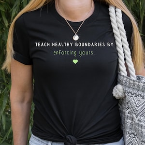 Healthy Boundaries Unisex Tee, Self Care T-Shirt, Personal Space Shirt, Mental Health Clothing, Wellness Apparel