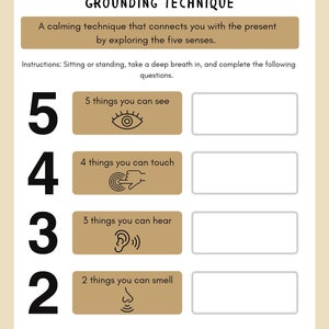 Anxiety grounding techniques