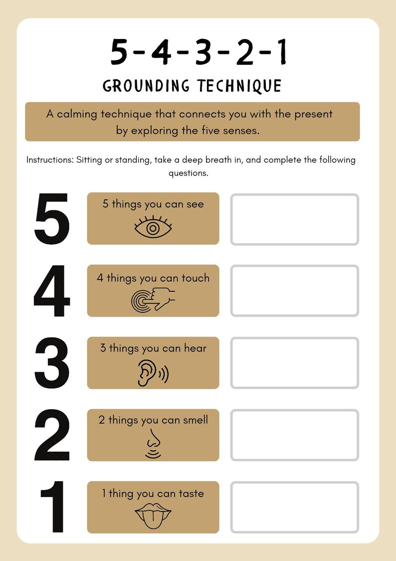 Anxiety grounding techniques