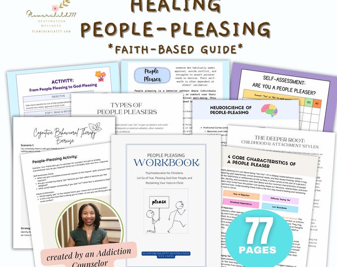 Christian People Pleasing Recovery Workbook: Boundaries, Assertiveness (77-Page Printable PDF)