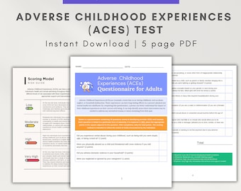 Adverse childhood experiences test for adults pdf, ACEs worksheets, adverse childhood experiences questionnaire childhood trauma inner child