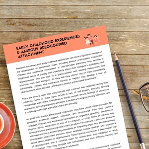 Anxious preoccupied attachment style, anxious attachment style, attachment theory workbook pdf couples therapy healing anxious preoccupied changing attachment style journal prompts therapy tools for counselors & therapists eyemindspirit