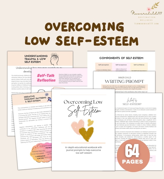 Self esteem worksheets, self esteem therapy, self esteem and self worth worksheets, Journal prompts, self confidence Mental Health Journal