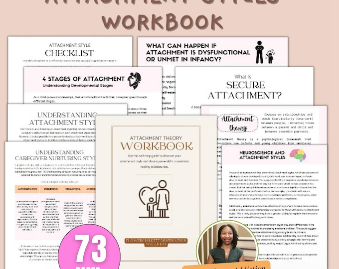 Printable Attachment theory worksheets, 4 attachment styles pdf attachment style, couples therapy workbook, understanding attachment styles