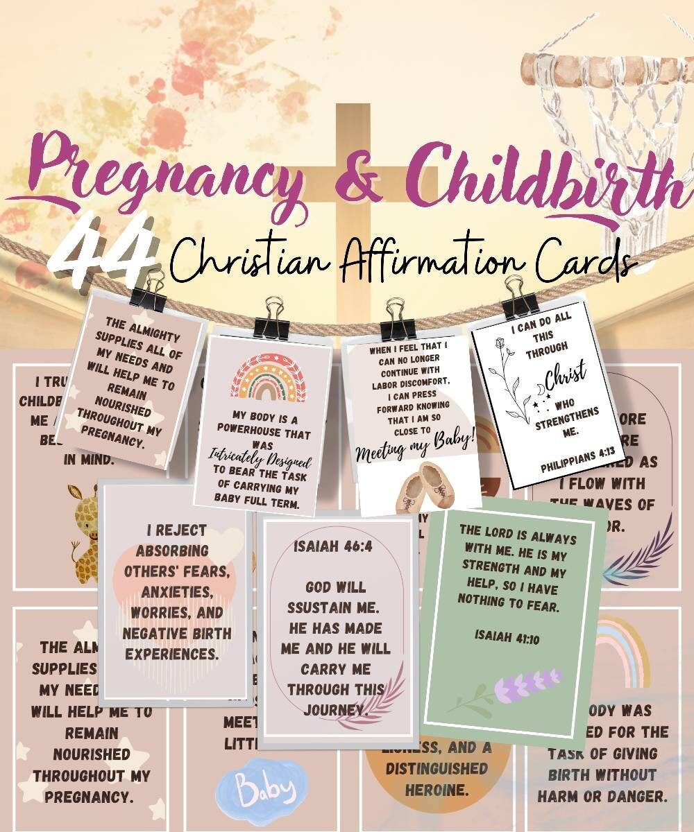 Faith Based Christian Birth Affirmations Pregnancy Birth - Etsy