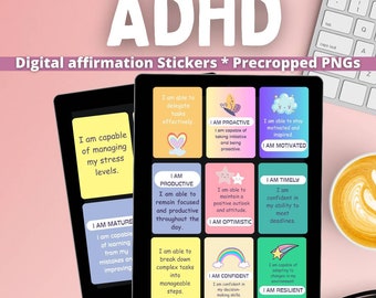 ADHD digital planner stickers, digital affirmations, Neurodivergent, executive dysfunction, Mental health stickers, executive functioning