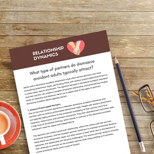 dismissive avoidant attachment style workbook Disorganized attachment style pdf, fearful avoidant attachment, attachment style theory CBT, attachment therapy, attachment style quiz disoriented attachment style dismissive avoidant attachment journal