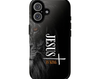 Jesus is King iPhone Case: Christian Protective Phone Cover