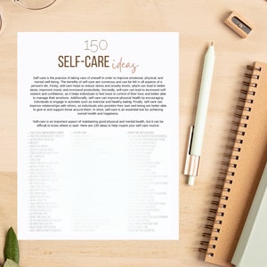 100 self care ideas self care checklist self care printable self care journal prompts self care Saturday emotionalhealthshop
