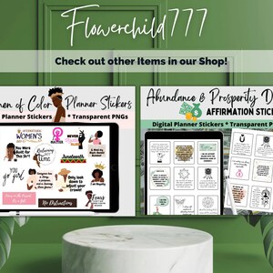 Mental health Black women planner, black girl digital stickers, Self Care planner Stickers, black girl journal stickers, Goodnotes Stickers, image 8