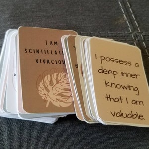 Boho affirmation cards printable daily affirmation cards affirmation cards for self esteem and confidence women affirmation cards women empowerment cards