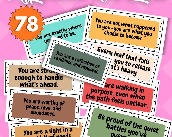 Printable Affirmation Cards | Notes of Encouragement | Positive Quotes for Self-Love & Motivation