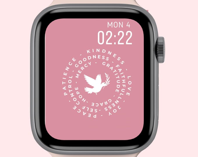 Christian Apple Watch face wallpaper, digital watch face, faith png, smartwatch face, 45 mm apple watch face for women