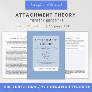 Attachment Theory Therapy Questions: CBT, DBT, Mindfulness (PDF)