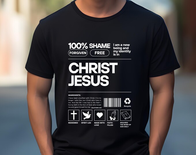 Identity in Christ Unisex Tee: Christian Graphic T-Shirt