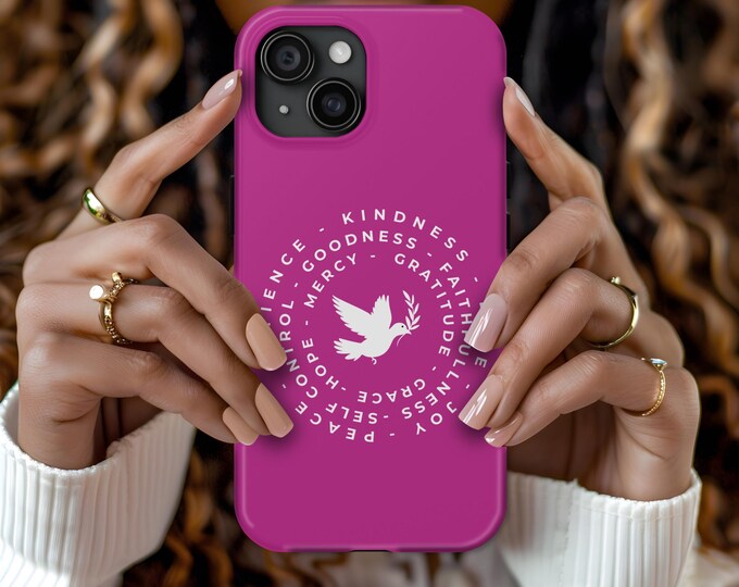 Pink Christian Tough Phone Case: Fruits of the Holy Spirit