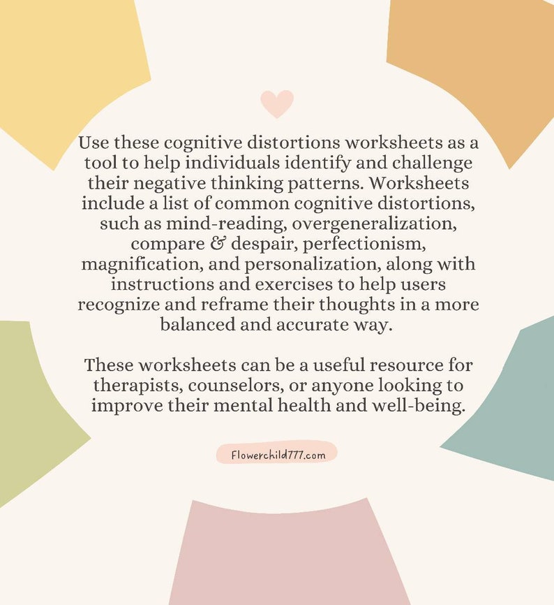 Thinking Patterns Worksheet.pdf Thought Challenging Cognitive Distortions Worksheets, CBT Cognitive ...
