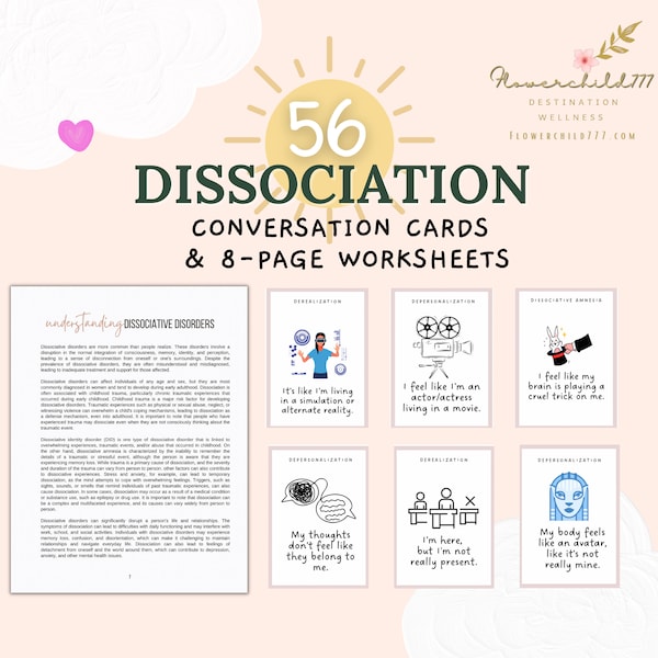 Dissociative disorder, Dissociation Conversation Flashcards PTSD with dissociative identity disorder dissociating, trauma processing therapy