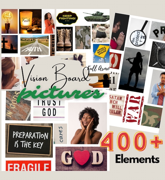 Christian Vision Board Printable Black Woman, 2024 Vision Board Pictures  Kit, Black Woman Vision Board Images Spiritual Vision Board Clipart 