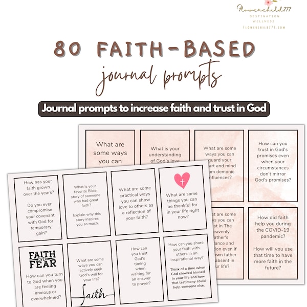 Journaling prompts, prayer journal, digital faith journal prompts, bible journaling, Christian planner, faith digital journal, bible cards