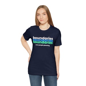 Boundary shirt, people pleasing Mental Health Matters Shirt, Respect My Boundaries, I believe in Boundaries, counselor gift image 4