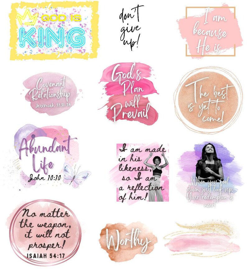 Faith Digital Stickers, Religious Stickers Png, Bible Verse Png Planner ...
