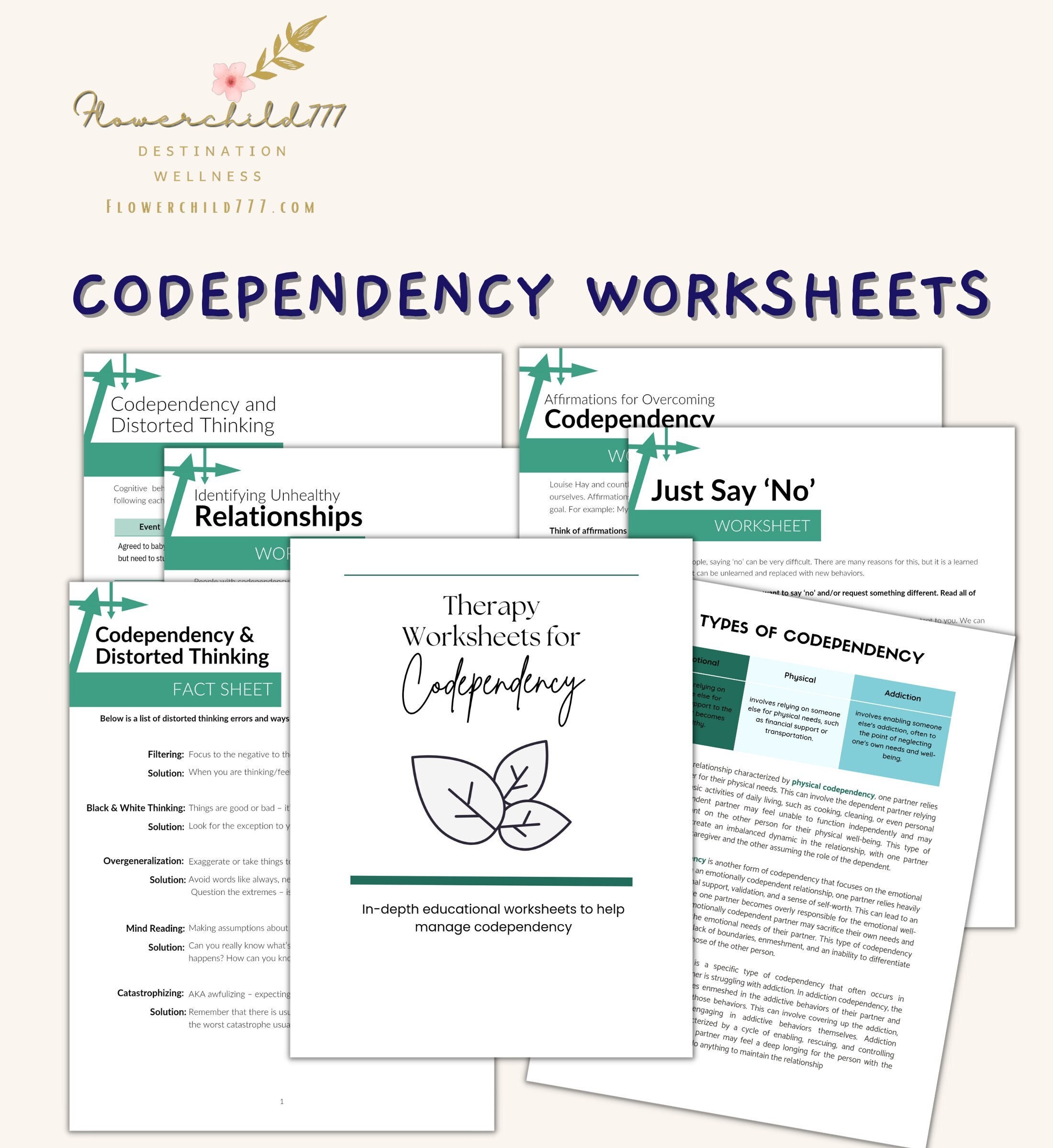 Codependency Therapy Activity Worksheets Overcoming - Etsy codependency-therapy-activity-worksheets-overcoming-etsy