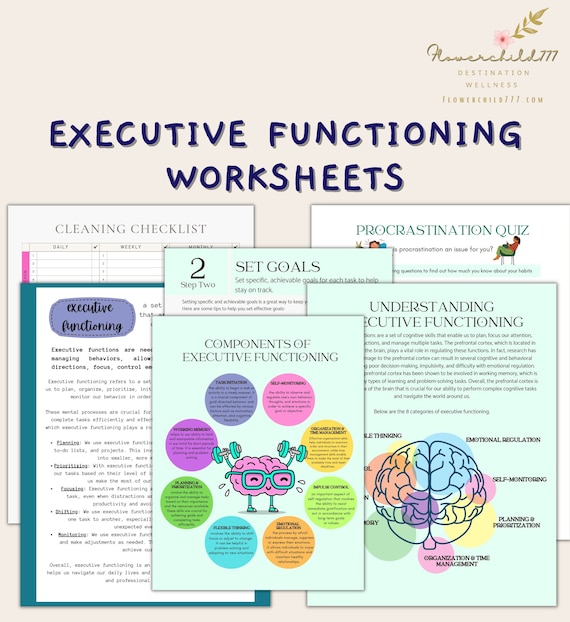 Executive Functioning Worksheets ADHD Adult Worksheets - Etsy executive-functioning-worksheets-adhd-adult-worksheets-etsy