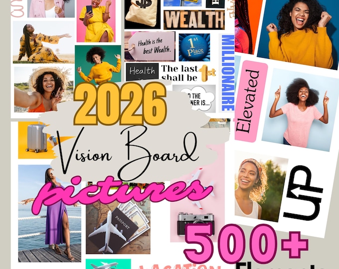 Black Women Vision Board Printables: 500+ Christian Images (Digital Download)