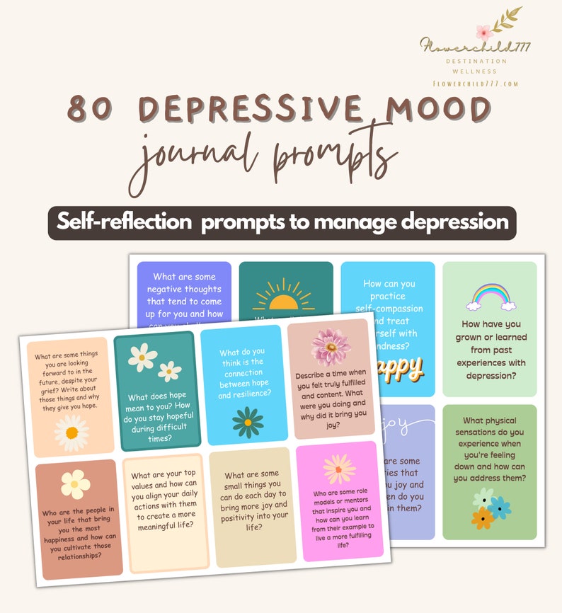 Journal Prompts for Mental Health Depression Worksheets Depression ...