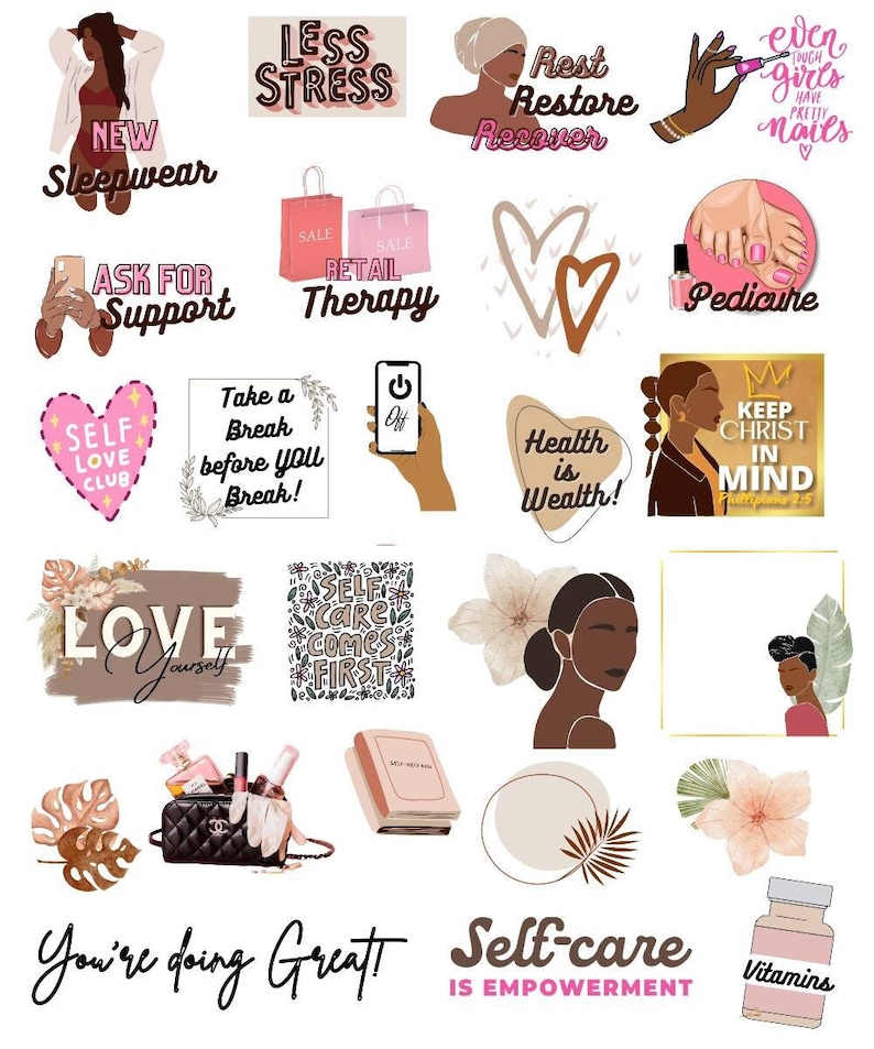 Black women self care digital planner black girl magic lovejenell Luxbook