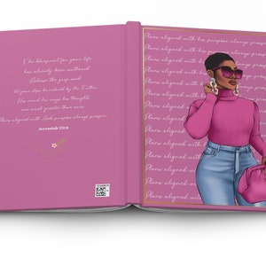 Black Women self care hardcover notebook matte, black girl journal stationery, gifts for her, black women planner, prayer journal