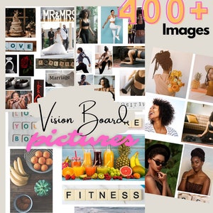 My vision board includes magazine clippings to serve as a constant  inspiration for my personal goals in health/fitness, finan…