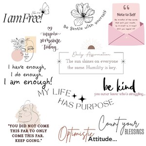 Daily Affirmation Stickers, Quotes Stickers, Digital Planner Stickers ...