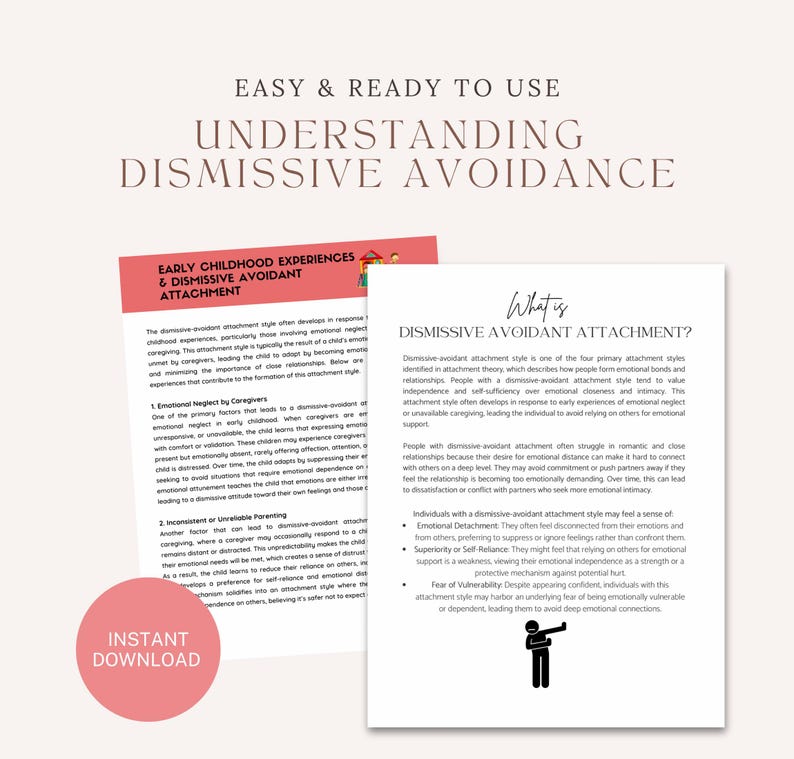 dismissive avoidant attachment style workbook Disorganized attachment style pdf, fearful avoidant attachment, attachment style theory CBT, attachment therapy, attachment style quiz disoriented attachment style dismissive avoidant attachment journal