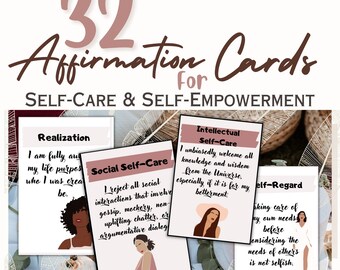 Printable affirmation cards, positive affirmation cards Self Care Printable, Boho Affirmation Cards, Affirmation Notes, Printable Motivation