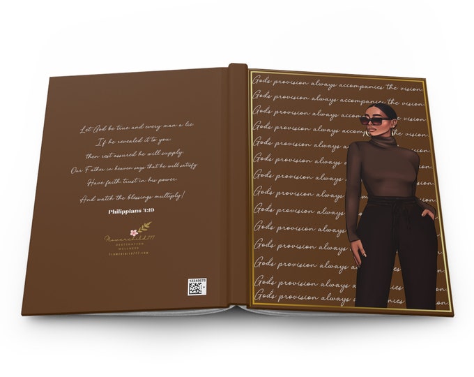 Black Women Hardcover Journal Matte - Adjust Your Crown, brown girl journal, black woman journal, college gift, hbcu, prayer journal