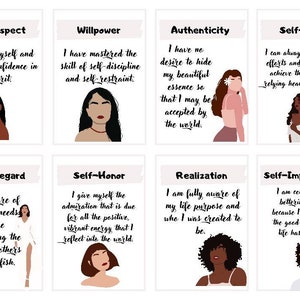 Black girl affirmations self care affirmations printable affirmation cards