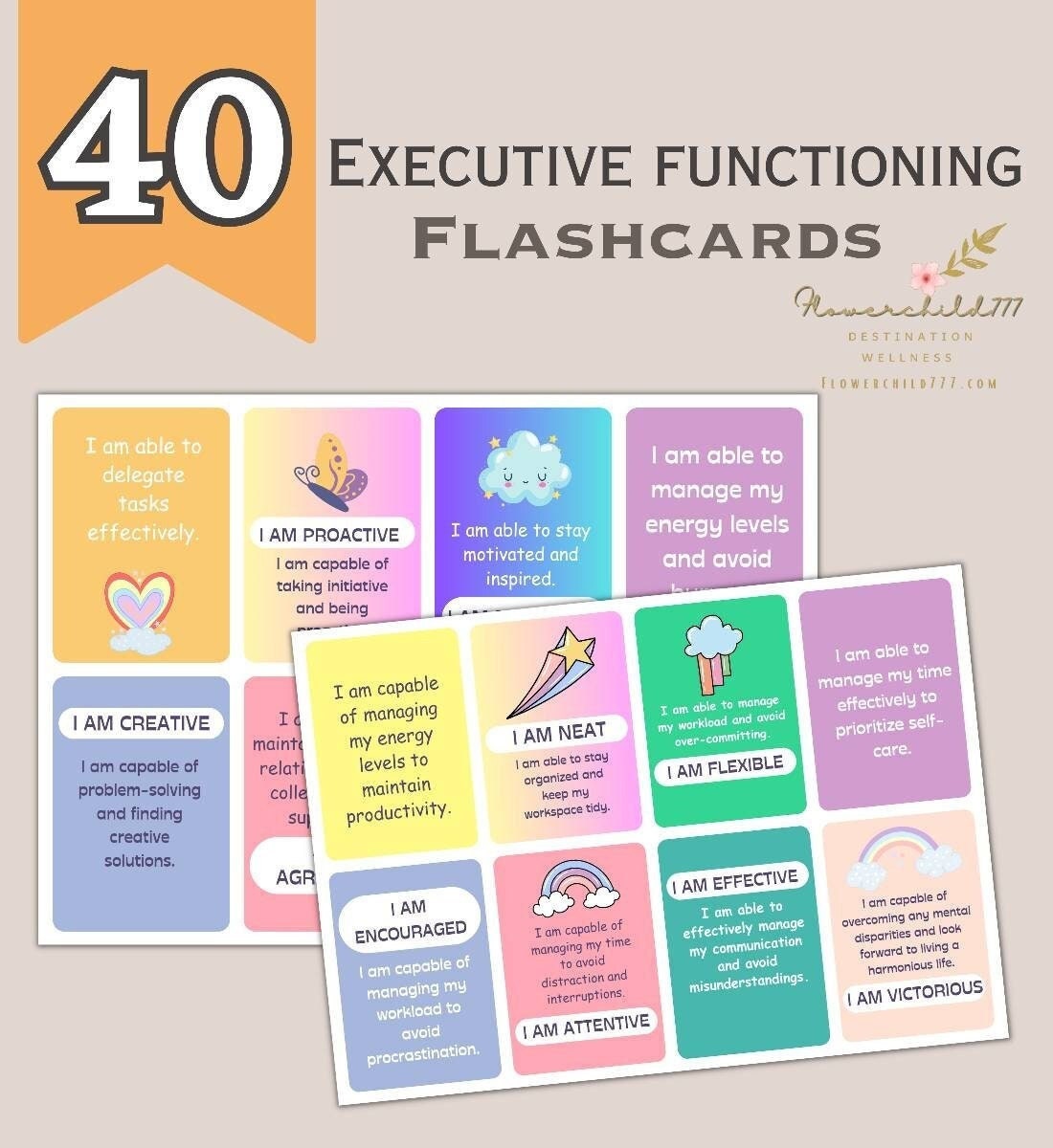 Executive Function Strategies for Adults Pdf, ADHD Therapy Affirmation ...
